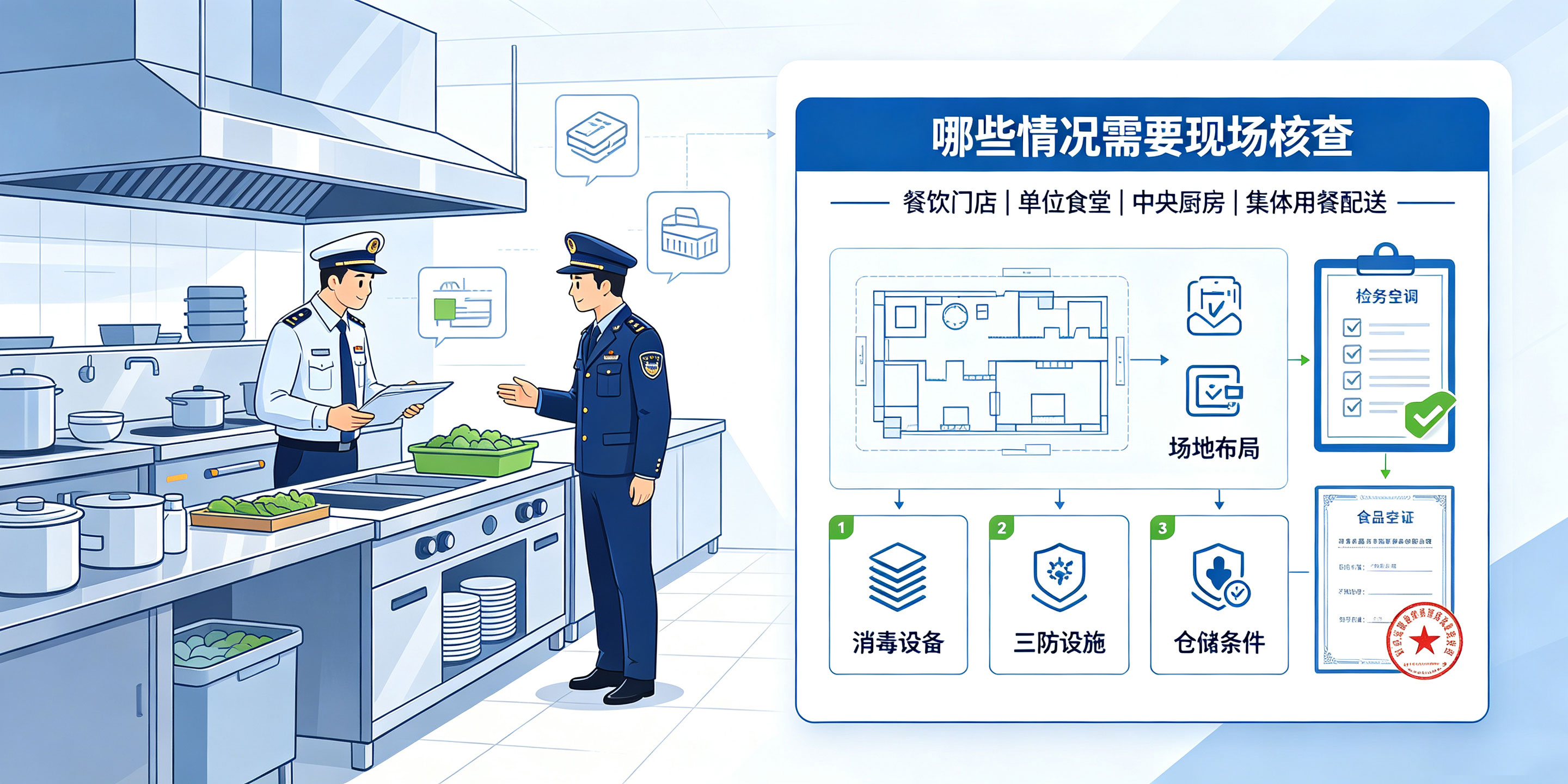 【企好运】深圳办理食品经营许可证必须现场核查吗？哪些情况免核查？(图2)