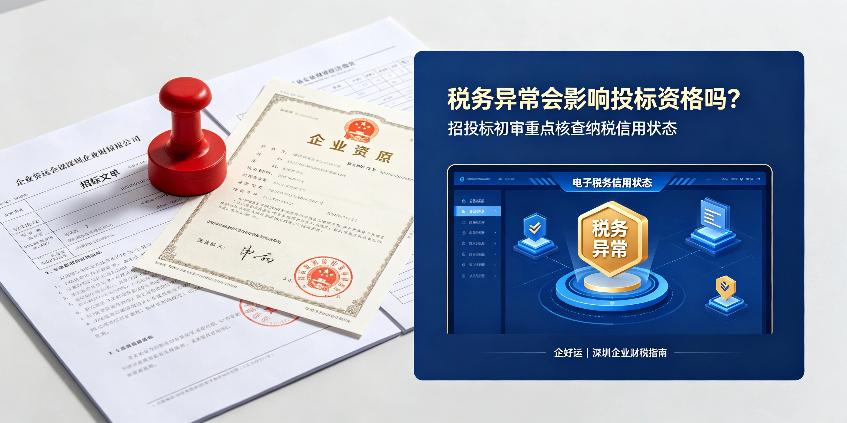 【企好运】深圳公司税务异常后，还能正常投标、申请贷款吗？(图2)