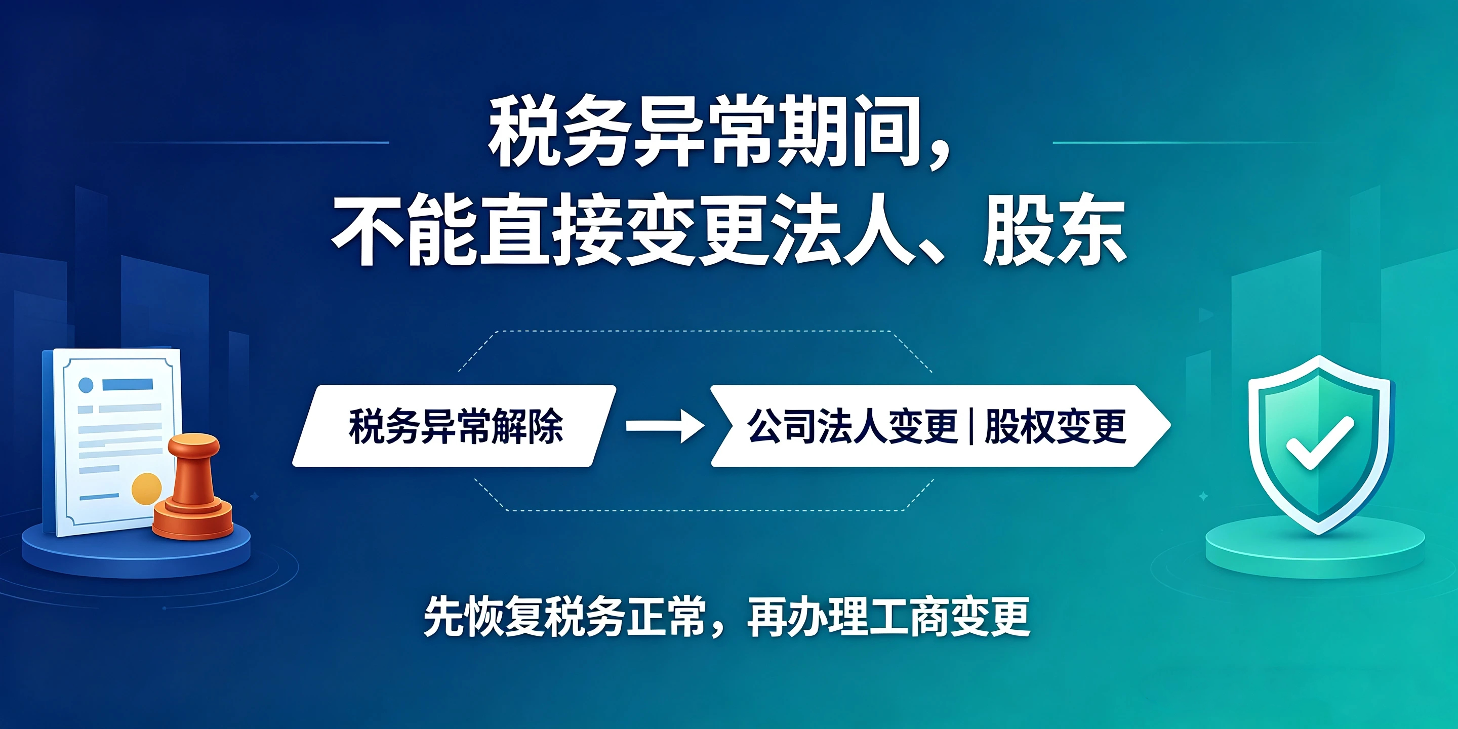 【企好运】深圳公司税务异常，能不能变更法人、股东？完整解答(图2)